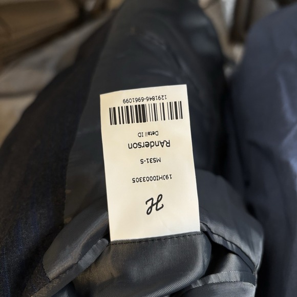 J Hilburn 2 Piece Suit Mens 42R Blazer 36x29 Pant Dark Gray Blue Pinstripe - Picture 7 of 16